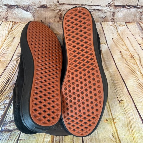 Vans Off the Wall Men's Solid Black Suede Low Top Lace Up Skate Sneakers 11.5 - Picture 6 of 8